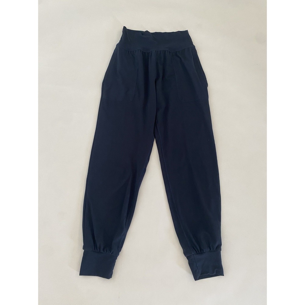 RAE MODE Butter Soft Sz Small Jogger Pockets Navy Blue Yoga Womens Excellent - Picture 8 of 14